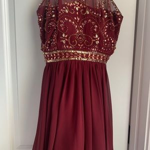 B. Darlin Maroon Homecoming Dress